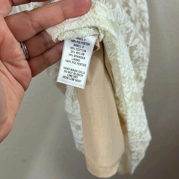 Lulus Fashion Lace Off Ivory Lace Dress beige off white size XS - Picture 13 of 15